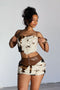 Ranch Romance Fur Crop Top